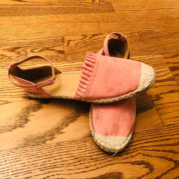 Pink Peach Ruffle Espadrilles - Picture 4 of 5